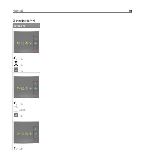 打印机常见故障灯盘点（解析打印机常见故障灯的意义与解决方法）