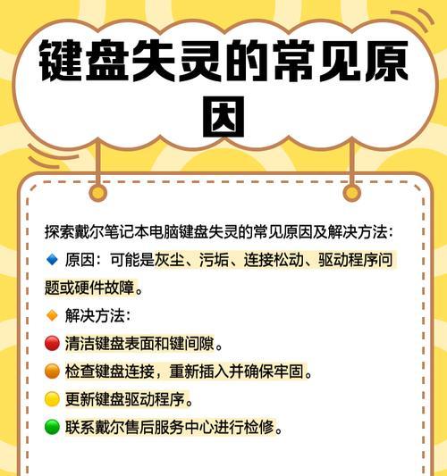 笔记本电脑键盘失灵的解决办法是什么？
